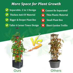 MQFORU premium materials include fade-resistant planter and rust-proof trellis.