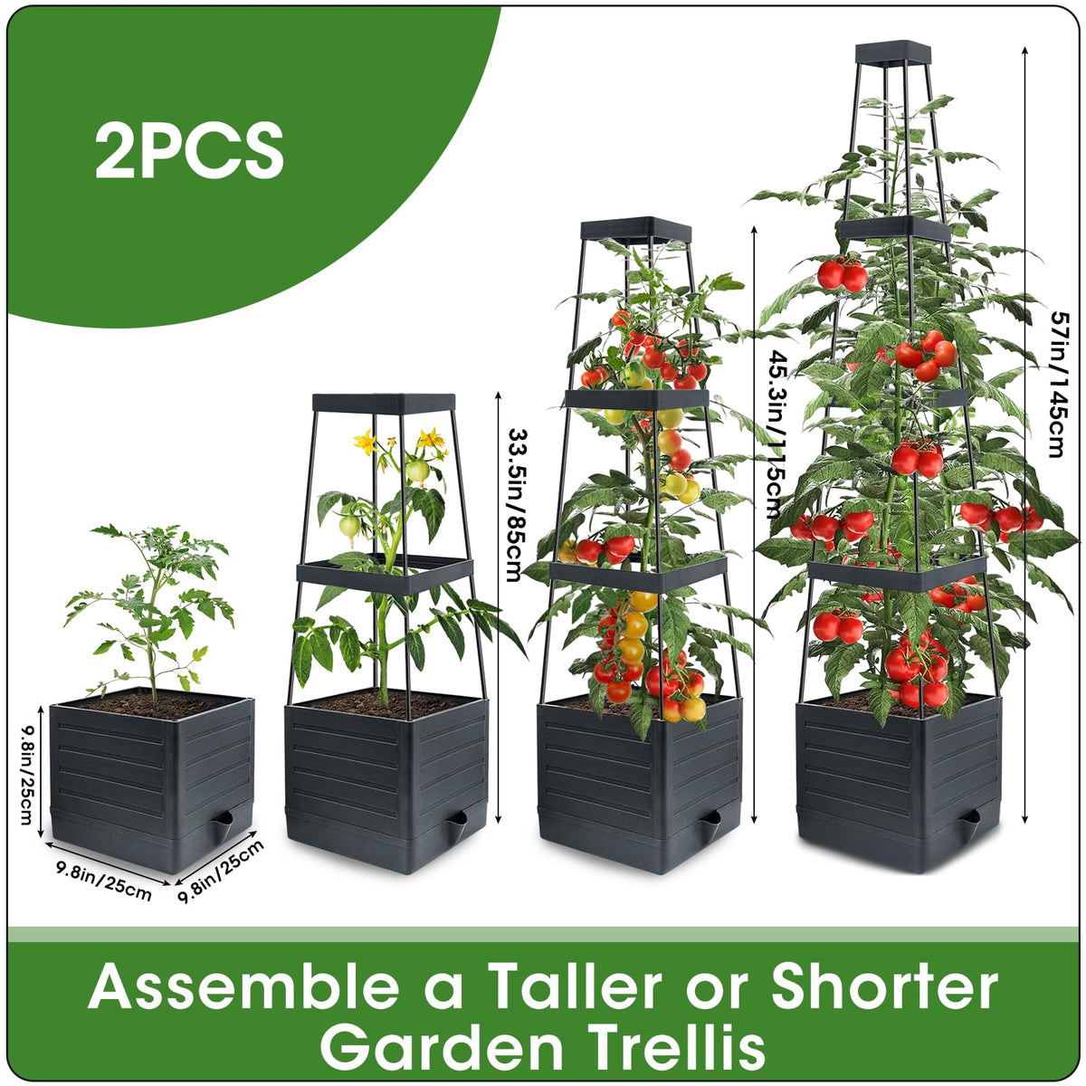 Durable PP material protects plants and withstands outdoor weather.