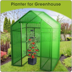MQFORU tomato planter cage with self-watering system for steady moisture.