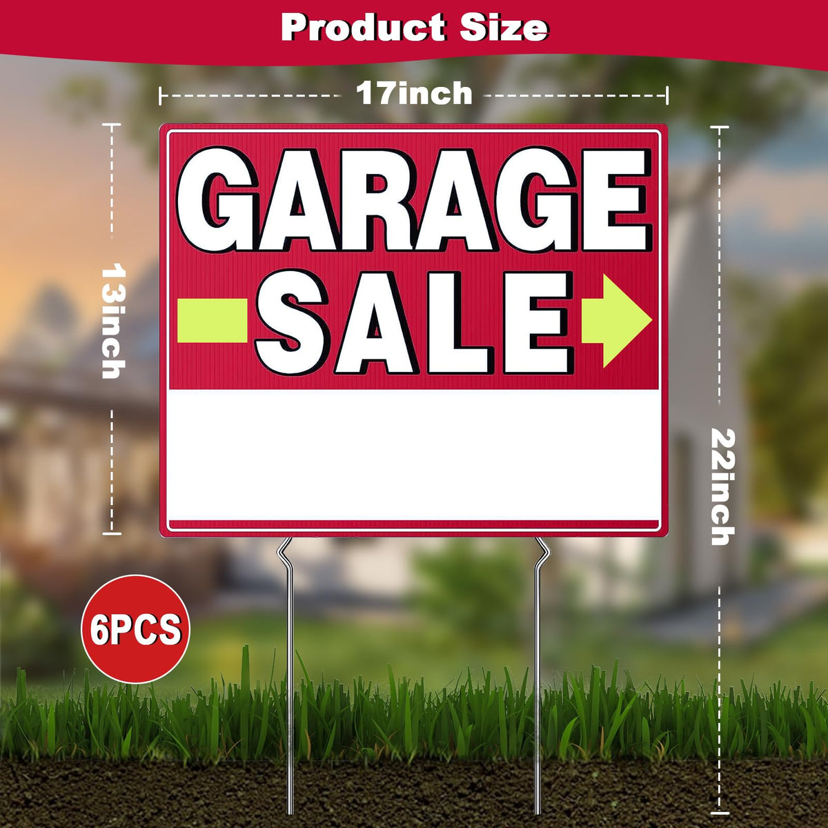 MQHS double-sided garage sale sign ensures visibility from any passerby