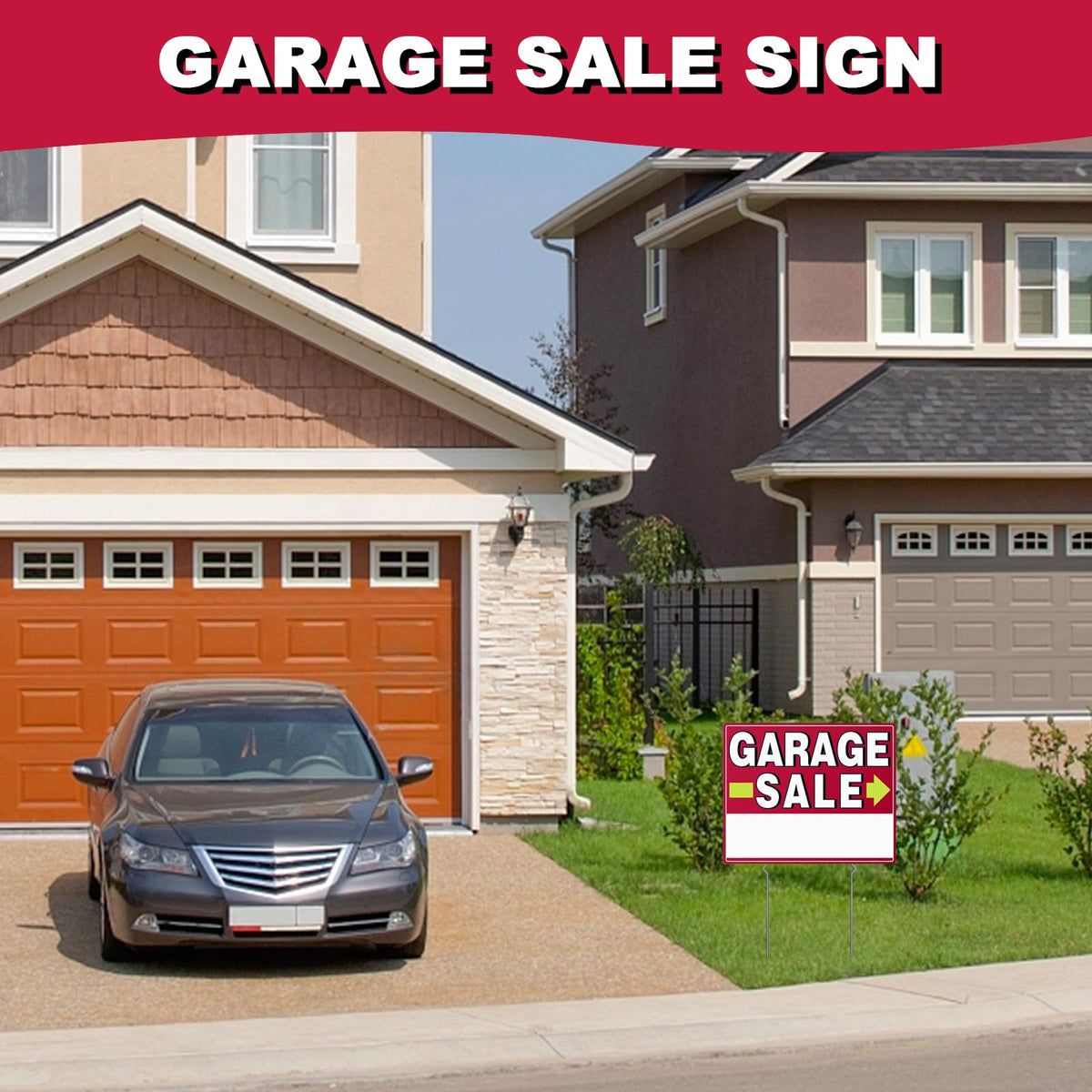 MQHS stakes for garage sale signs provide sturdy 12-inch support