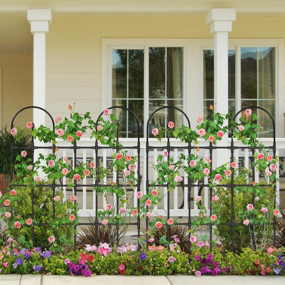 MQHUAYU 47-2in high by 35-4in wide trellis enhances climbing space