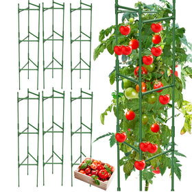 MQHUAYU tomato cage 48-inch square supports tall plants with durable steel.