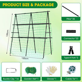 MQHUAYU A-frame garden trellis ready for setup and growth