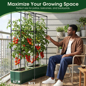 MQHUAYU compact planters fit balconies and patios.