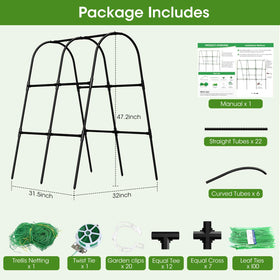 MQHUAYU cucumber trellis netting included for training vines
