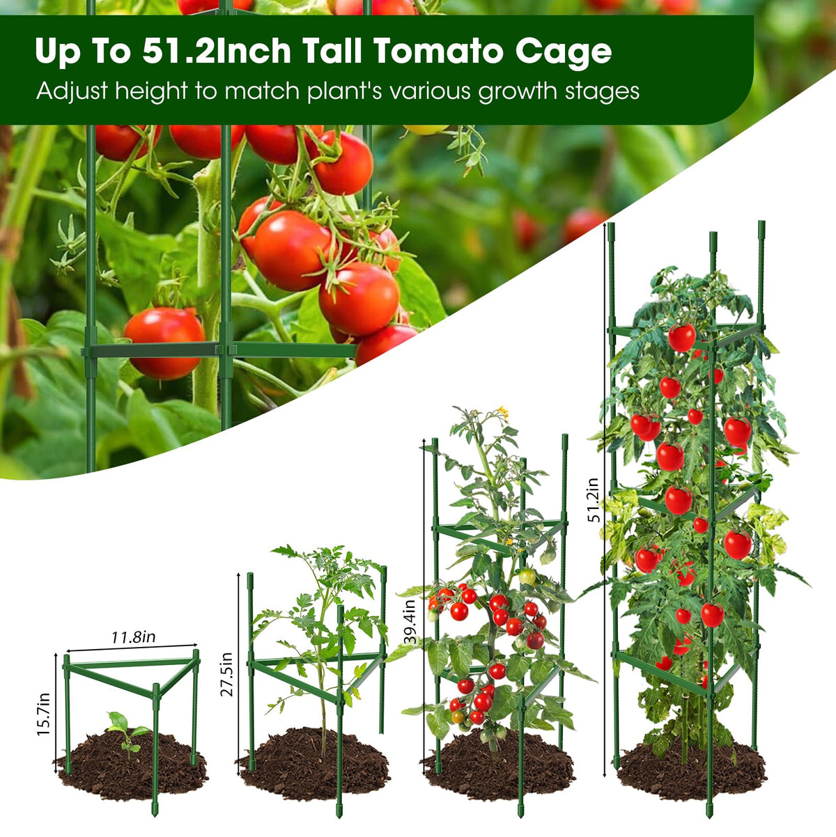 MQHUAYU tool-free assembly of tomato trellis in hexagon shape