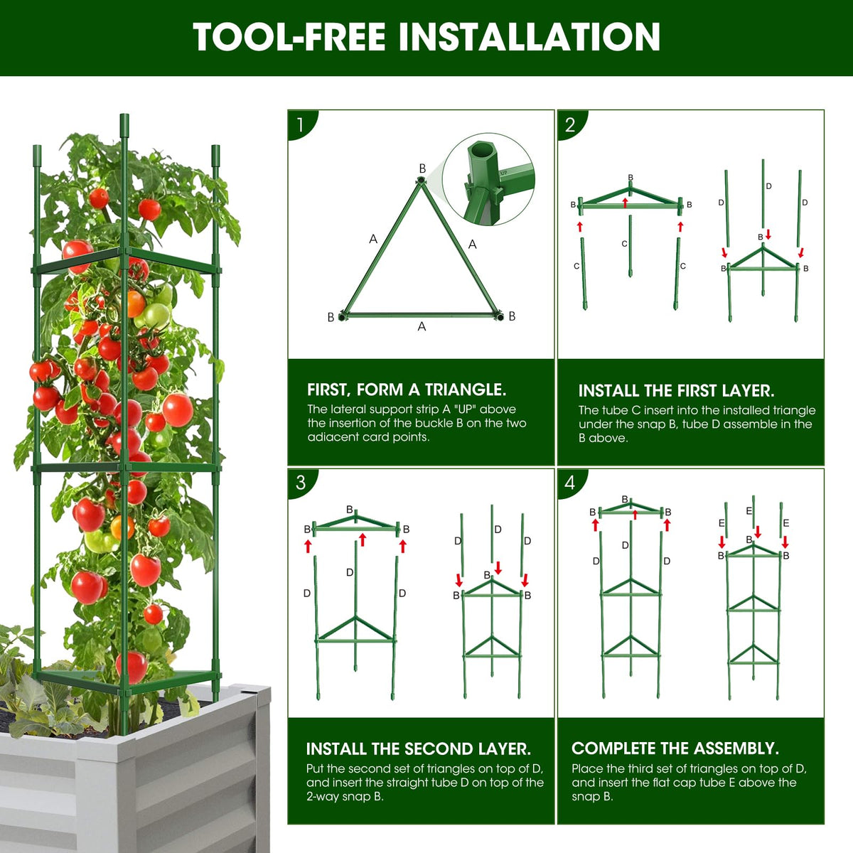 MQHUAYU DIY assembly showcasing hexagon trellis configuration.