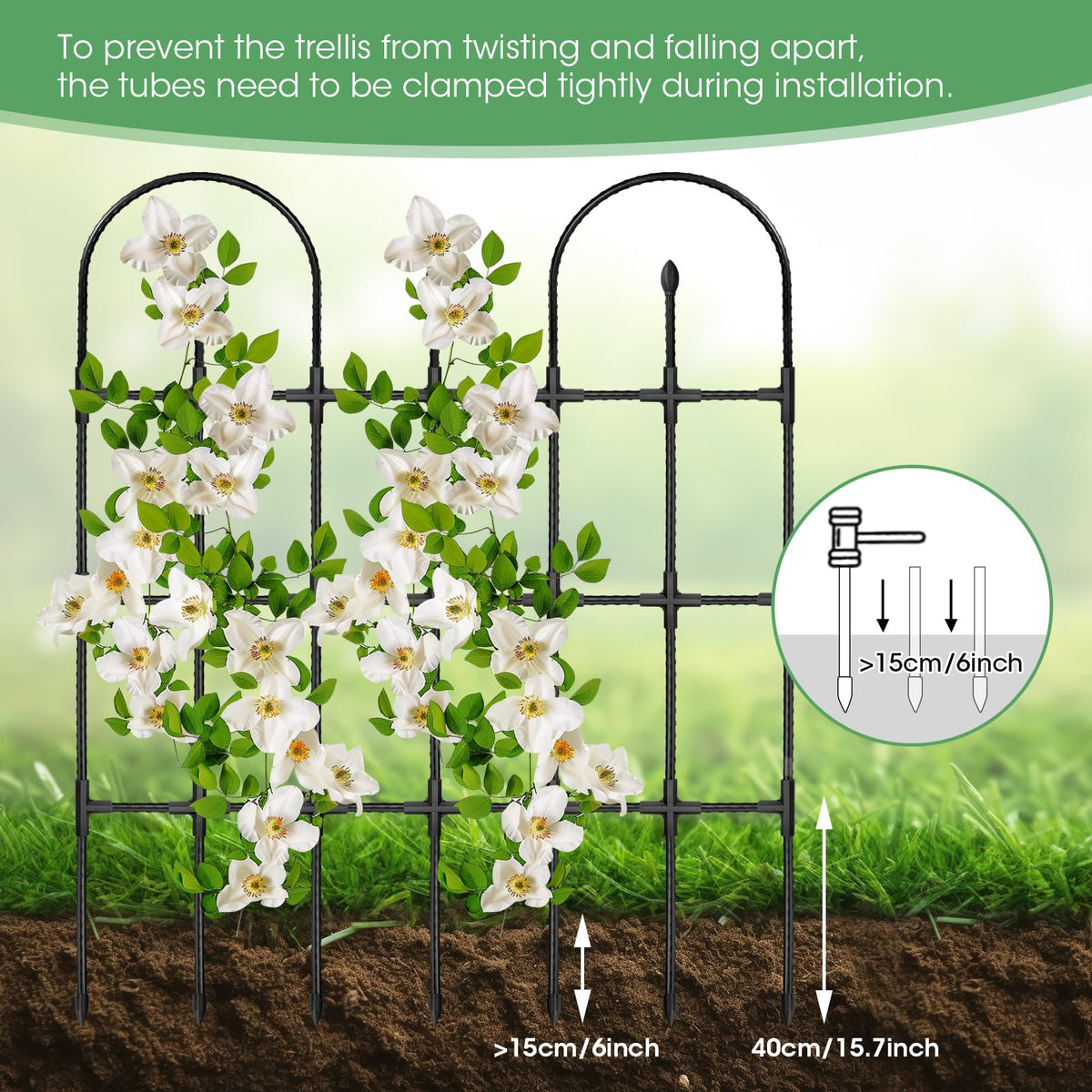 DIY-friendly design enables hedge or wall-like plant supports