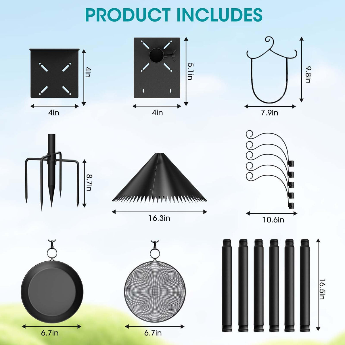 MQHUAYU easy-assembly outdoor pole saves setup time.