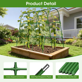 MQHUAYU garden arch trellis provides stable support for vines and vegetables
