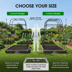 MQHUAYU Garden Arch Trellis supports cucumbers, roses, and other climbing plants.