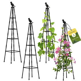 MQHUAYU garden trellis 65-inch height offers durable outdoor support for climbing plants.