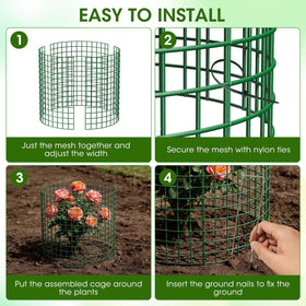 MQHUAYU ground stakes and cable ties ensure secure, stable installation.