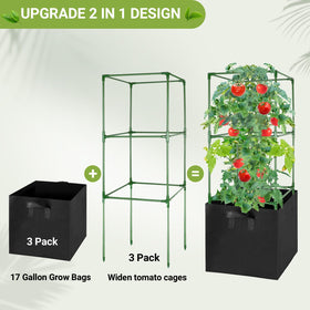 MQHUAYU 17-gallon grow bag close-up for healthy seedling start and easy transplant.