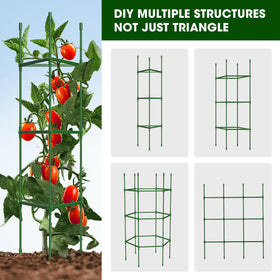 MQHUAYU heavy-duty steel stakes with pointed ends for easy soil insertion