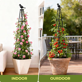 MQHUAYU indoor-outdoor plant-support trellis blends beauty with practicality.