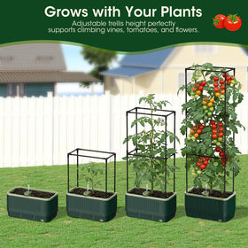 MQHUAYU modular 3-tier trellis adapts from seedling to tall support.