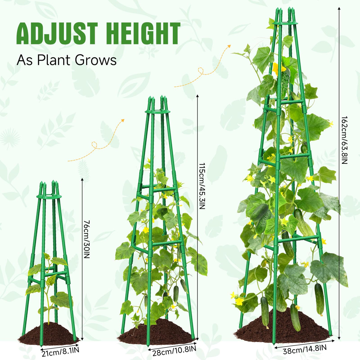 MQHUAYU open ladder design trellis enables easy harvest and pruning.