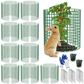 MQHUAYU plant protector round cage assembly for easy tool-free setup and seedling protection.