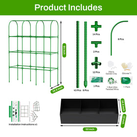 MQHUAYU rust-resistant steel trellis stands up to wind and sun