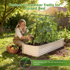 Stainless-core trellis with protective coating resists rust in outdoor gardens