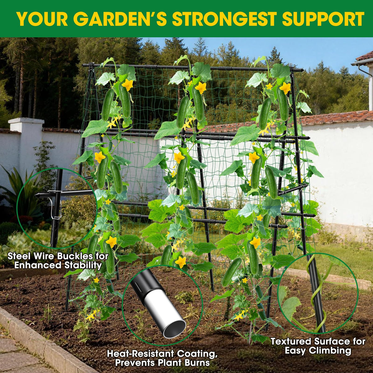 MQHUAYU steel trellis with rustproof coating for lasting use