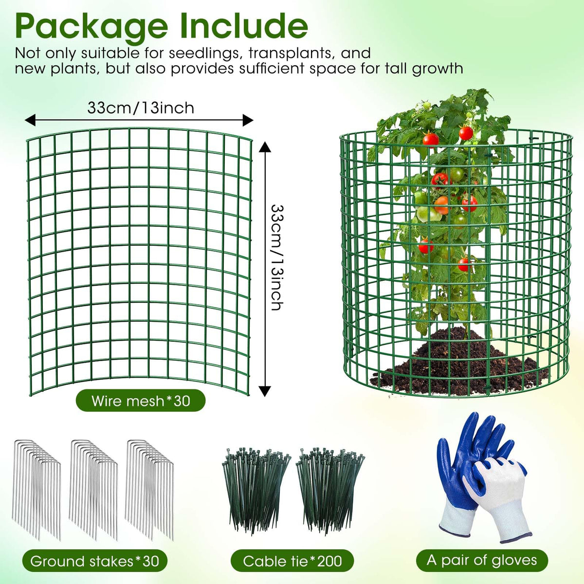 MQHUAYU ten-pack garden cages offer ready-to-use protection for thriving blooms.