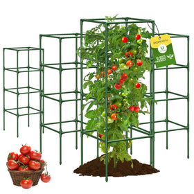 MQHUAYU tomato cage extended to 43 inches for tall plants and stability