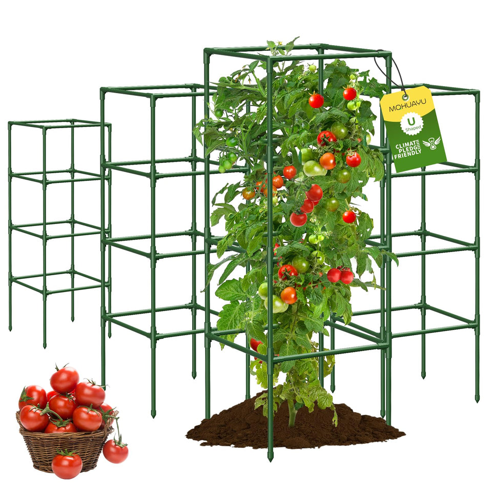 MQHUAYU tomato cage extended to 43 inches for tall plants and stability
