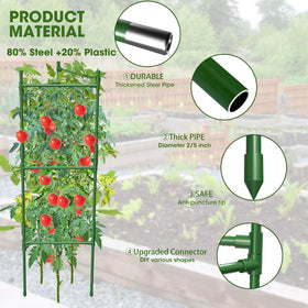 MQHUAYU rust-resistant steel-wrapped cage for durable garden support.