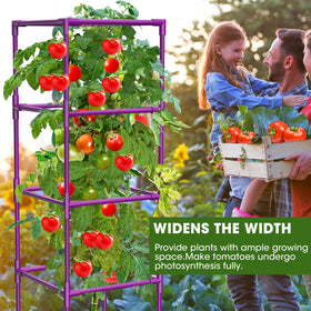 MQHUAYU cage measures 13.7x13.7x41.73 inches for tall plant support