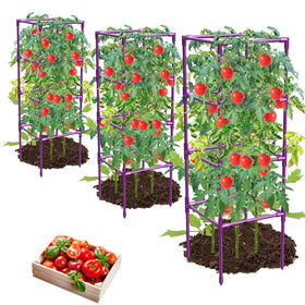 MQHUAYU tomato cage square frame purple for sturdy garden support