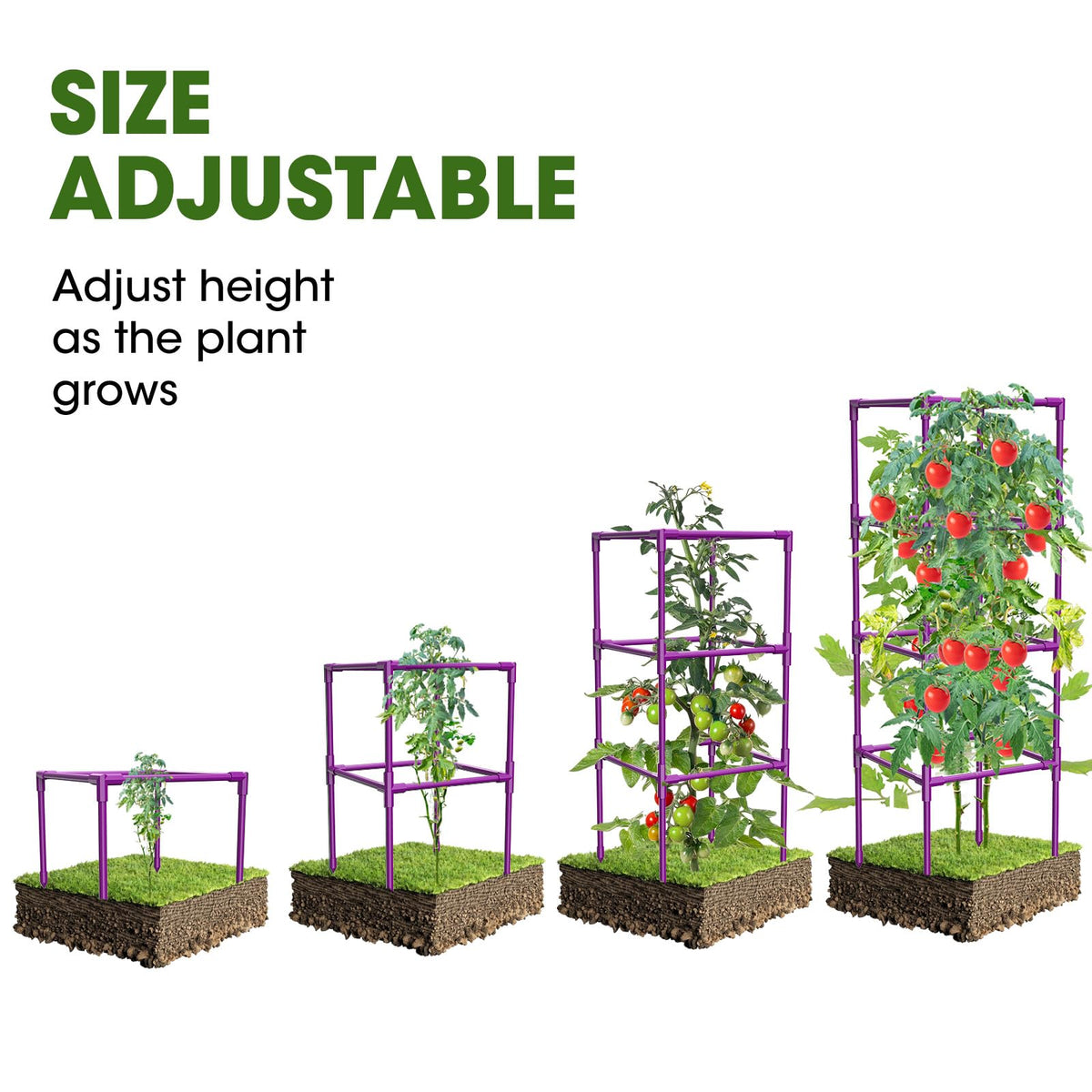 MQHUAYU tomato cage with thick steel wrap for long-lasting durability