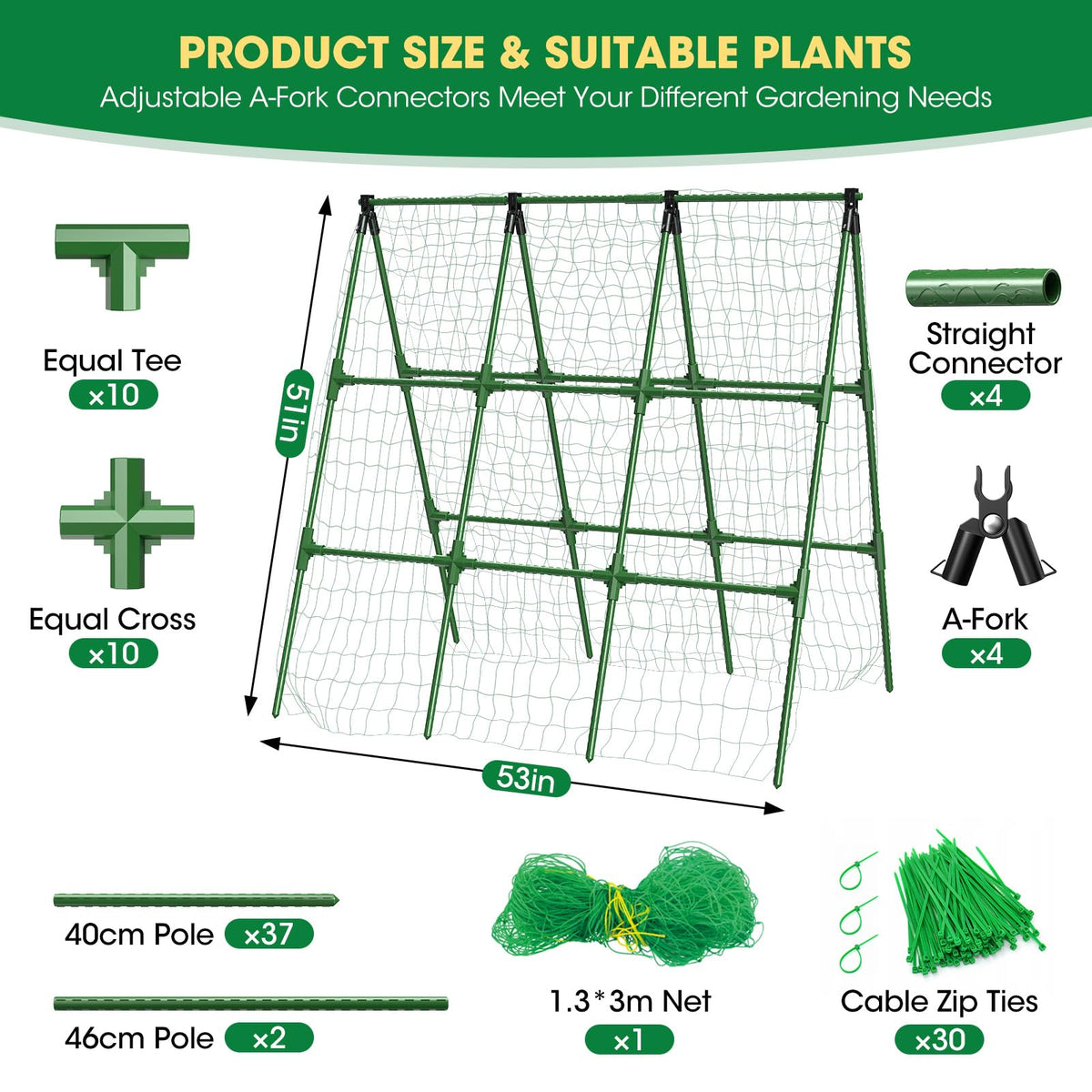 MQHUAYU versatile garden fit fits raised beds and containers for various climbers.