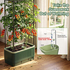 MQHUAYU 4 lb base keeps planters stable in wind.
