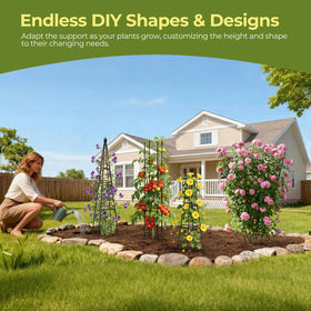 MQHUAYU climbing plants support with easy-install clips keeps setup simple.