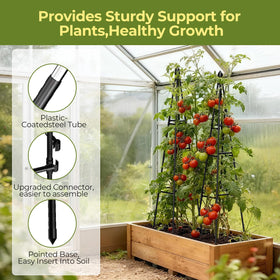 MQHUAYU obelisk trellis is waterproof and rustproof for outdoor durability.
