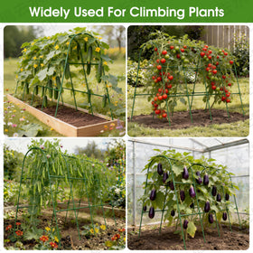 MQHUAYU outdoor garden trellis helps maximize space in raised beds