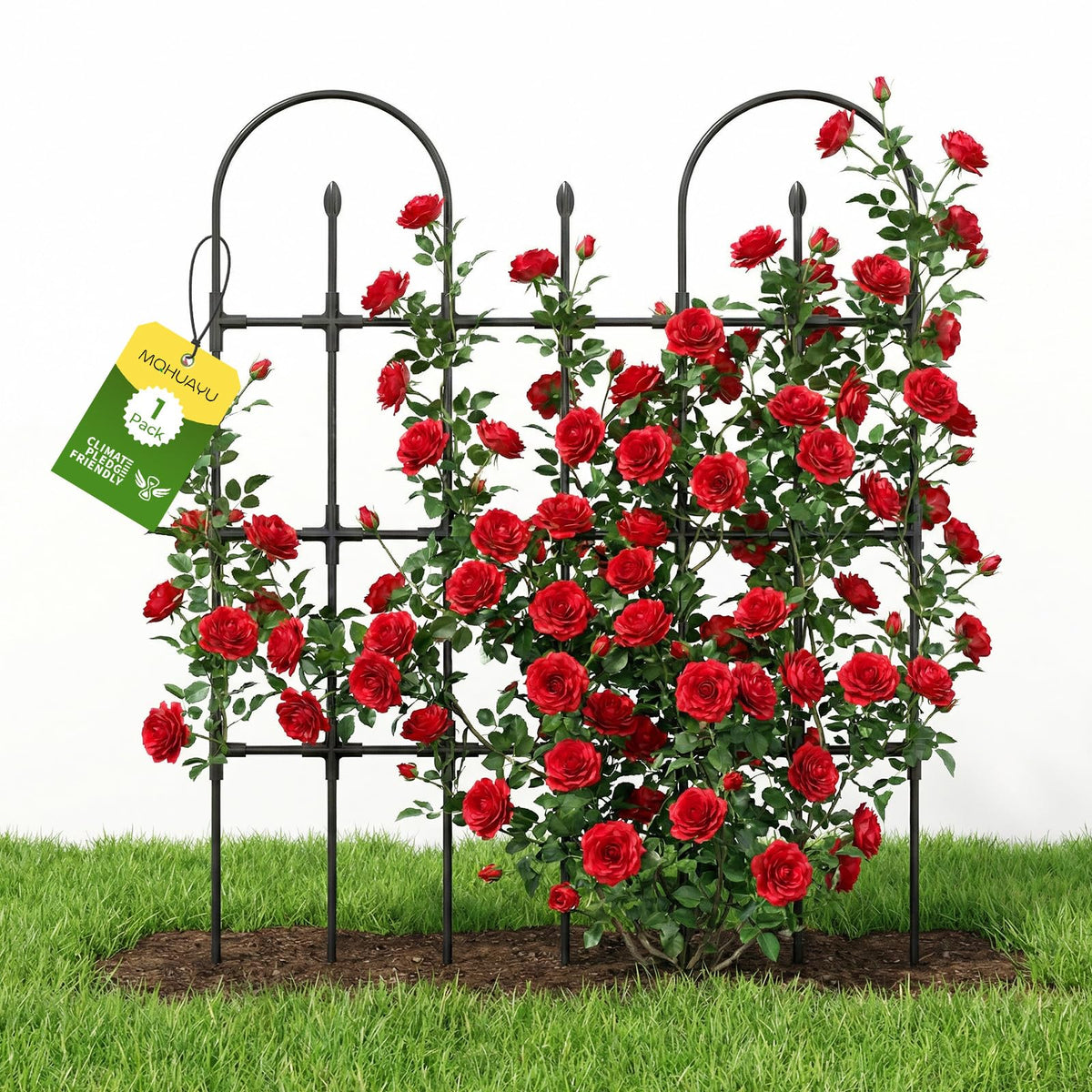 MQHUAYU Trellis with upgraded anti-slip spikes supports stable climbing for vines.