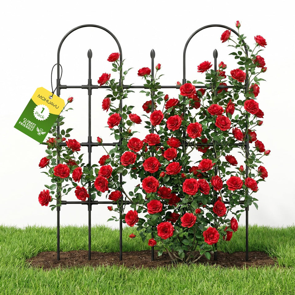 MQHUAYU Trellis with upgraded anti-slip spikes supports stable climbing for vines.