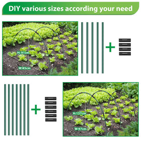 MQJIAZHI 12sets greenhouse hoops grow tunnel create protective archways for plants.