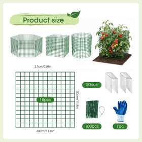 MQJIAZHI 13x13 metal cages enclose a single plant for reliable garden protection