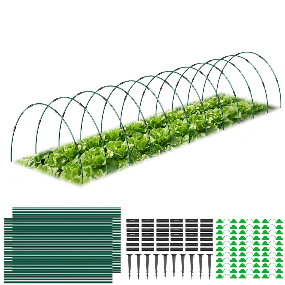 MQJIAZHI 60Pcs garden hoops for raised beds provide sturdy climber support.