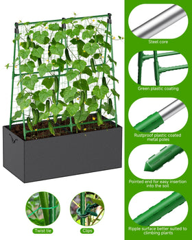 MQJIAZHI a-shape trellis supports vertical growth and saves space.