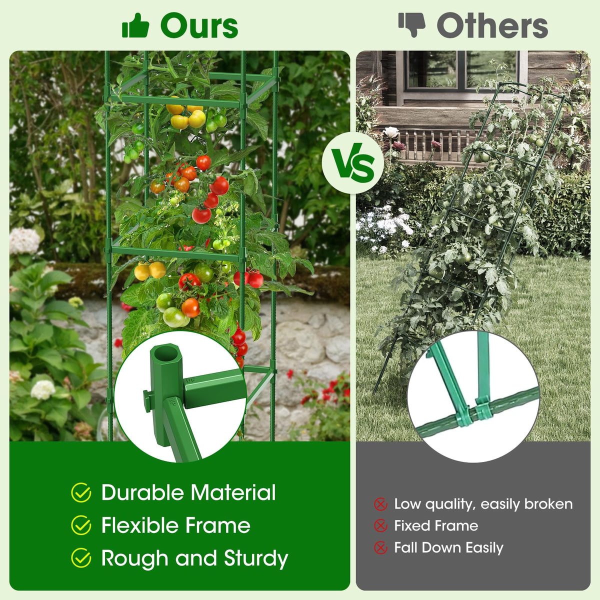 MQJIAZHI adjustable cage adjusts from 29 to 55 inches for growth stages.