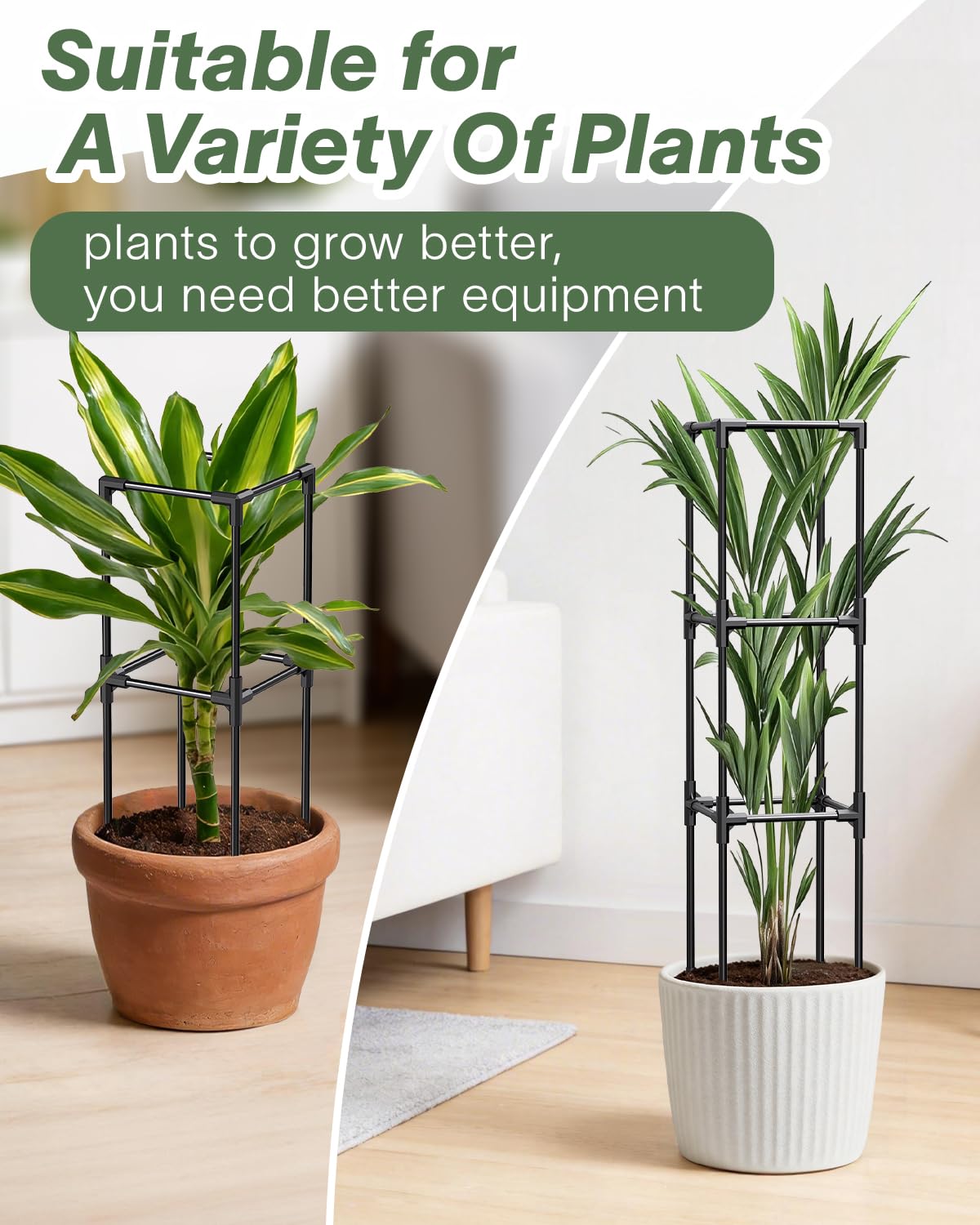 MQJIAZHI easy-to-assemble plant trellis for quick setup.