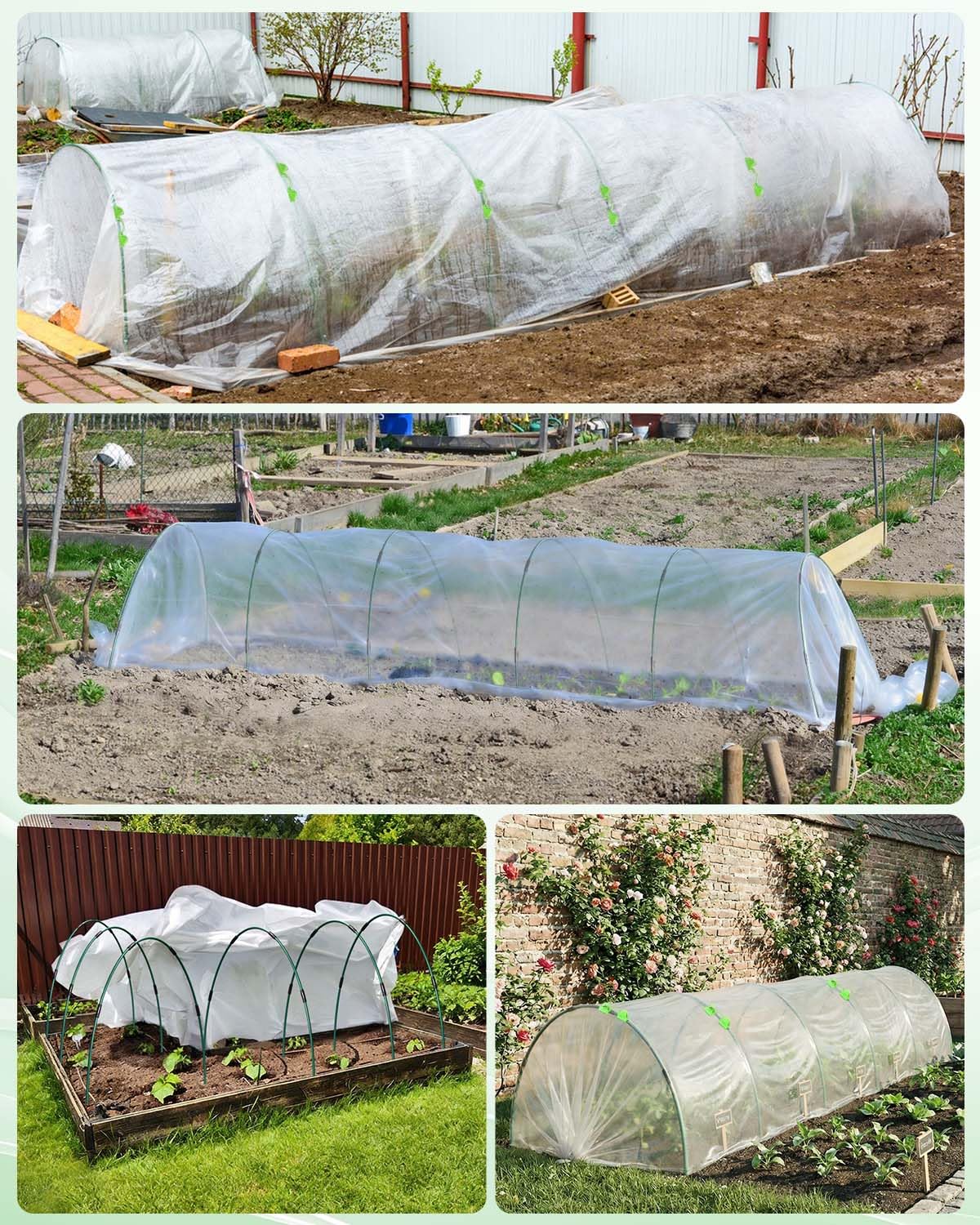 MQJIAZHI garden clips secure netting against wind.