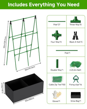 MQJIAZHI garden netting provides sturdy support for fruiting plants.