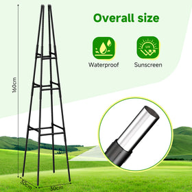 MQJIAZHI Garden Obelisk Trellis tool-free, quick assembly for busy gardeners.